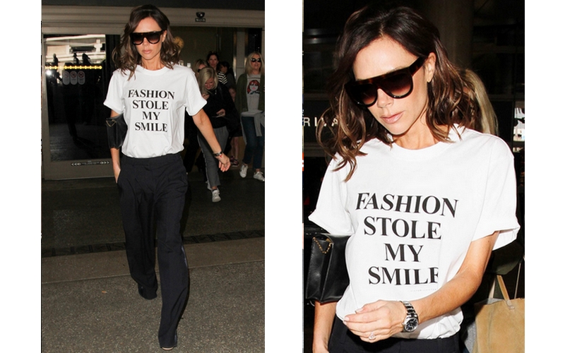 Victoria Beckham stílusos a reptéren